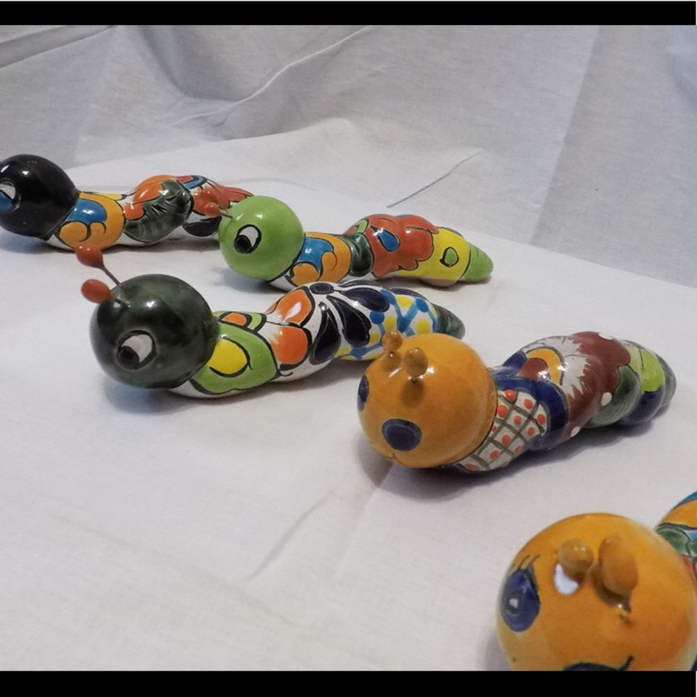 Ceramic Colorful Caterpillars